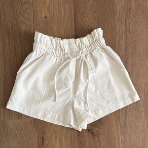 Posse Cream Drawstring Shorts